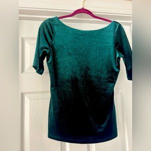 Boden green velvet top size us4